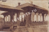 Штаб красных партизан отряда Дестикова в селе Талом, Ирбейского района.1919